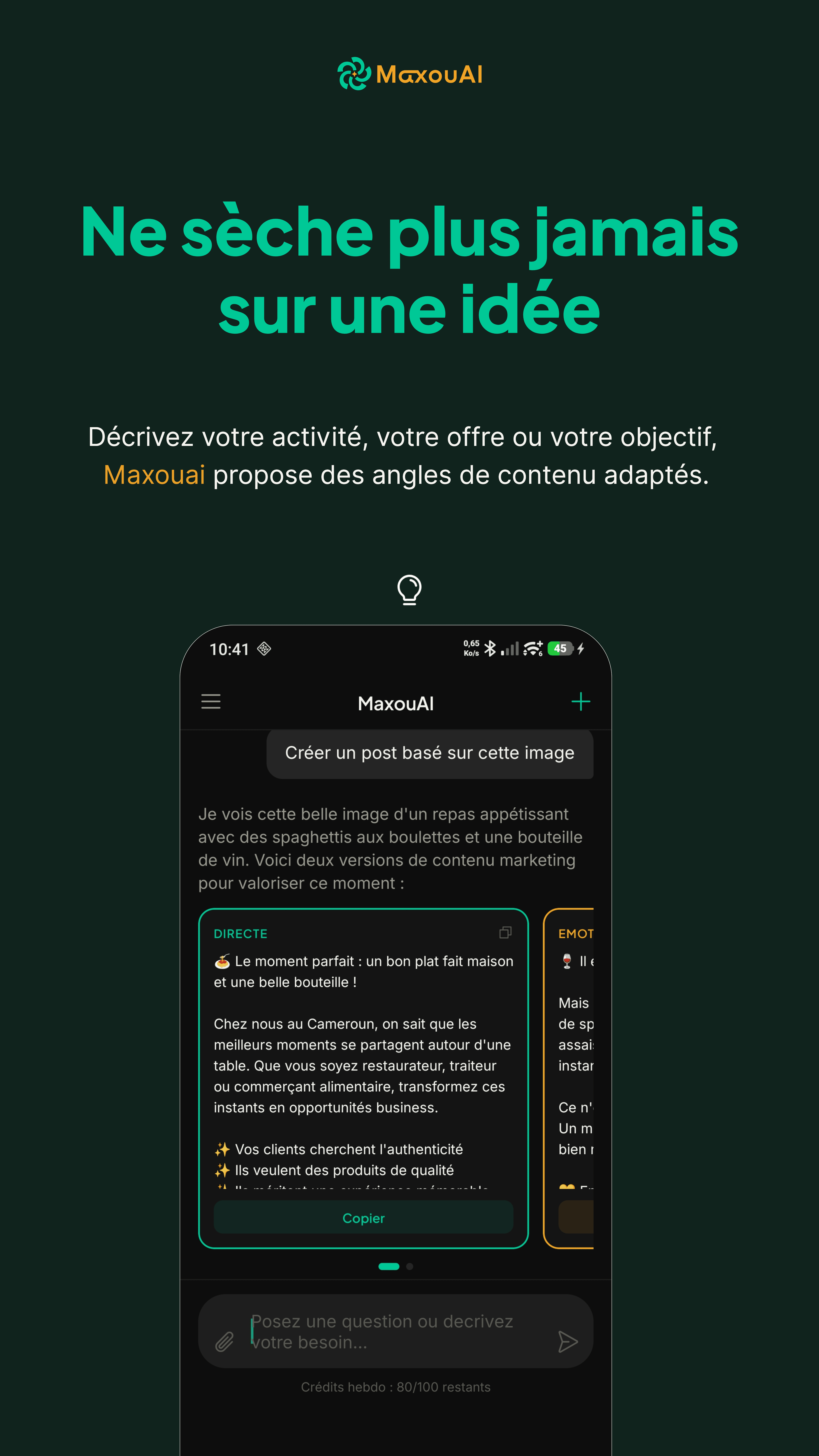 Plusieurs variations d’un même post générées par Maxouai